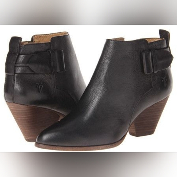 Frye Black Reina Belt Boot Size 7.5 - Picture 1 of 6